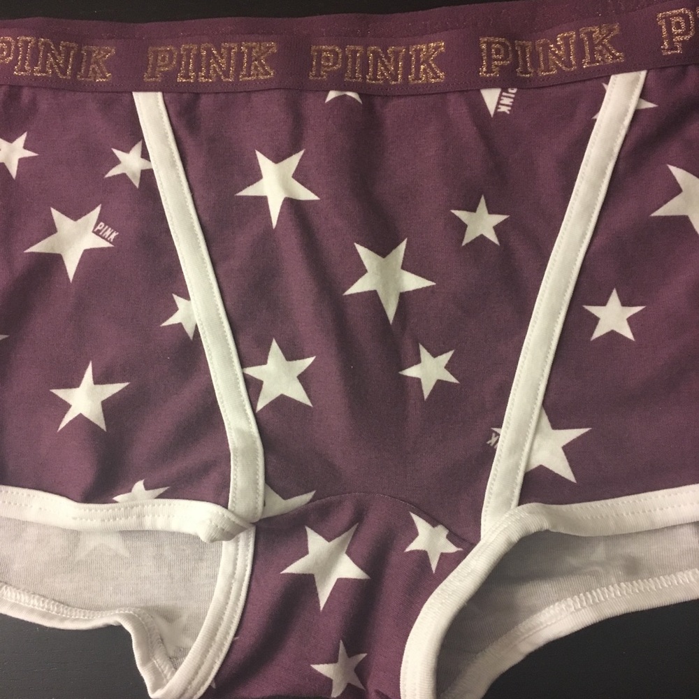Victoria’s Secret Pink “Stars” Logo Boyshorts NWT - Picture 4 of 6